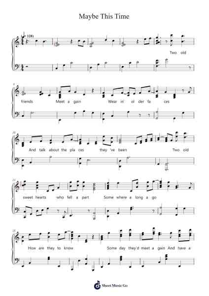 Maybe This Time Sheet Music by Michael Murphy-Arr.Manreade