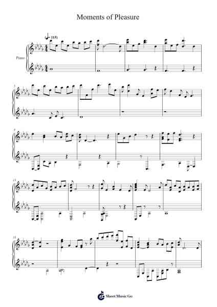 Moments of Pleasure Sheet Music by Kate Bush-Arr.Fordtodd