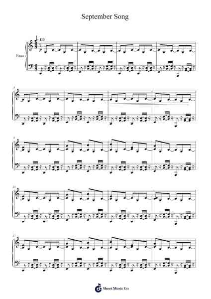 September Song Sheet Music by Agnes Obel-Arr.Lornas Buckdick
