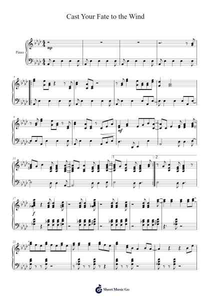 Cast Your Fate to the Wind Sheet Music by Vince Guaraldi-Arr.Harloise Hanett