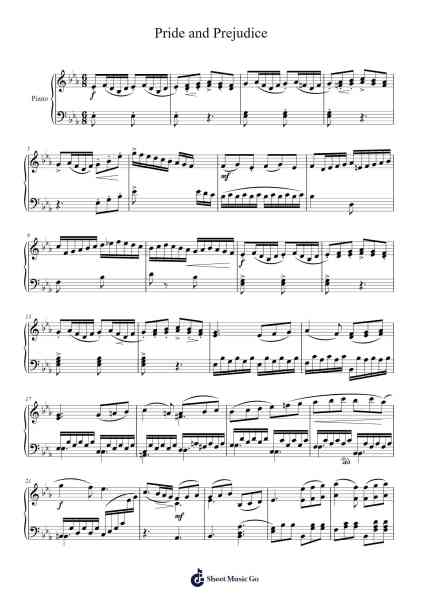 Pride and Prejudice Theme Sheet Music by Carl Davis-Arr.Dondike Caevier