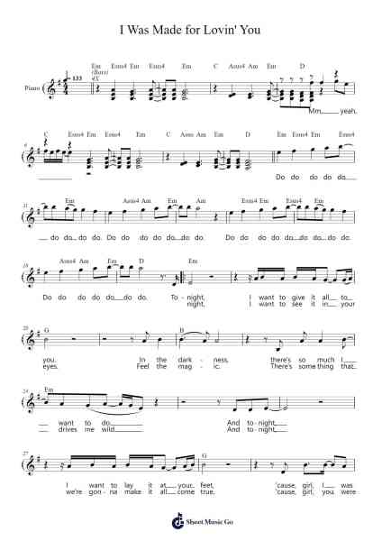 I Was Made for Lovin' You Sheet Music by KISS-Arr.Priestwylde Backcah