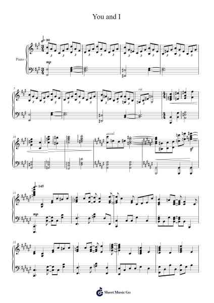 You and I Sheet Music by IU-Arr.Hosy