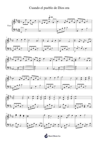 Cuando el pueblo de Dios ora Sheet Music by undefined-Arr.Jecie Youngjean