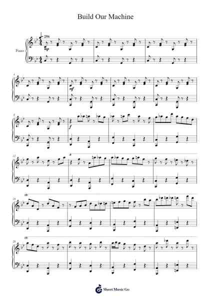 Build Our Machine Sheet Music by DAGames-Arr.Robn