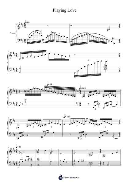 Playing Love Sheet Music by Ennio Morricone-Arr.Hootus