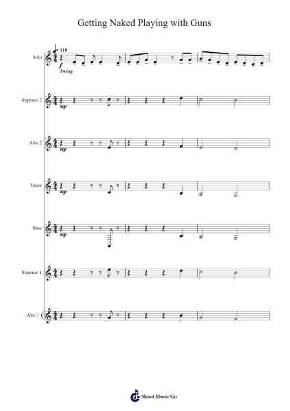 Getting Naked Playing with Guns Sheet Music by AJJ (Andrew Jackson Jihad)-Arr.Brookjoy