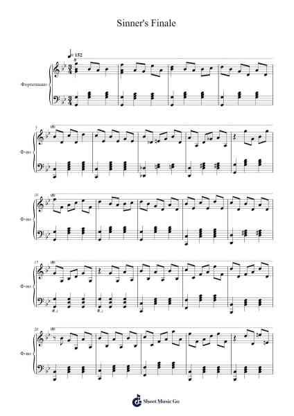 Sinner's Finale Sheet Music by HOYO-MiX-Arr.Fesey Elroyrian
