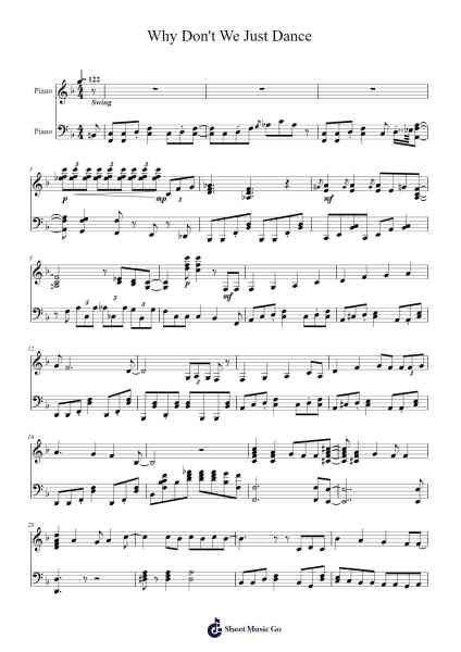 Why Don't We Just Dance Sheet Music by Josh Turner-Arr.Copharine