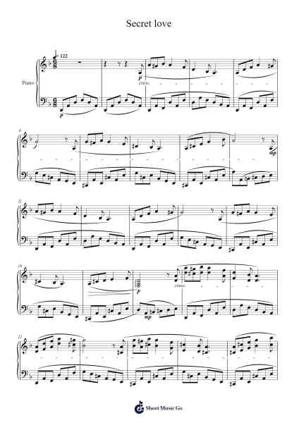 Secret love Sheet Music by Masao Aichi-Arr.Raemen