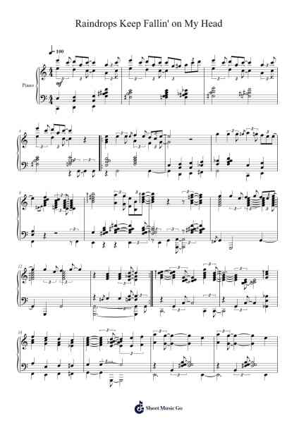 Raindrops Keep Fallin' on My Head Sheet Music by Forsroll-Arr.Kylenus Minruth