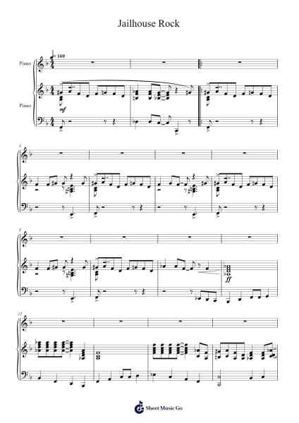 Jailhouse Rock Sheet Music by Elvis Presley-Arr.Trutor Hubno