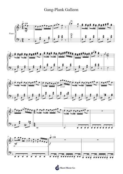 Gang-Plank Galleon (Donkey Kong Country) Sheet Music by David Wise-Arr.Virquinn Hoodvid