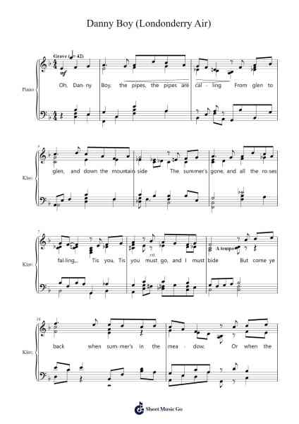 Danny Boy (Londonderry Air) Sheet Music by Irish Traditional-Arr.Phoeser