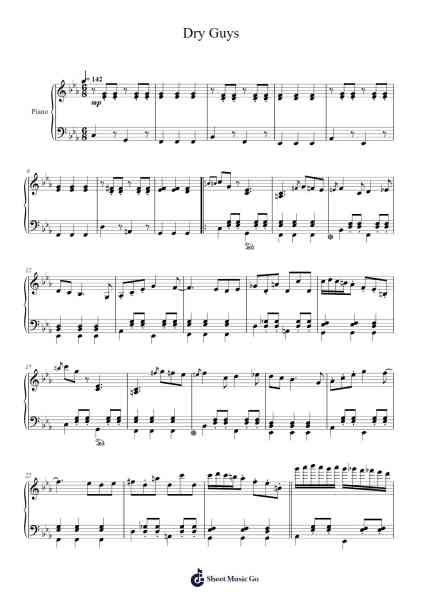 Dry Guys Sheet Music by Shogo Sakai-Arr.Reylot