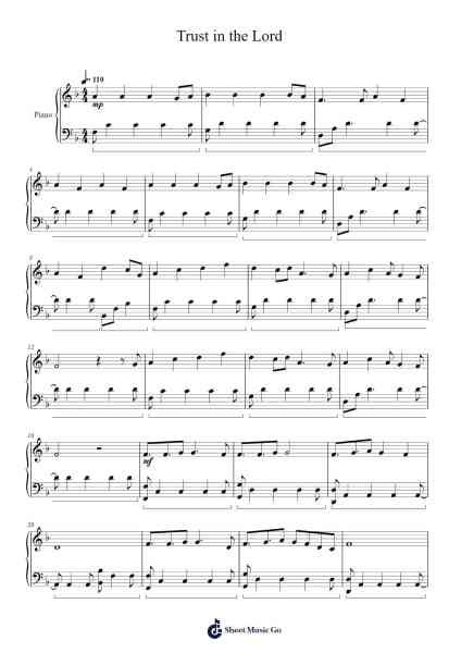 Trust in the Lord 樂譜由 Nik Day - 編曲 Louiefie