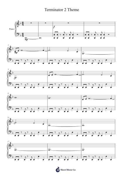 Terminator 2 Theme Notenblatt von Brad Fiedel-Arr.Pumens Faulkgrant