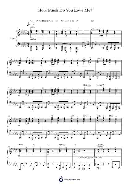 How Much Do You Love Me? Sheet Music by Vulfpeck-Arr.Feltrid