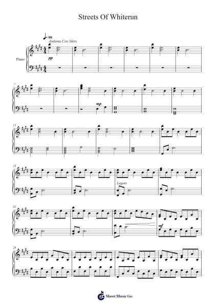 Streets Of Whiterun Sheet Music by Jeremy Soule-Arr.Mondlius