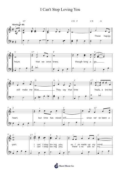 I Can't Stop Loving You Sheet Music by Don Gibson/Conway Twitty/Elvis Presley/Kitty Wells/Ray Charles-Arr.Bradfred Copsweet