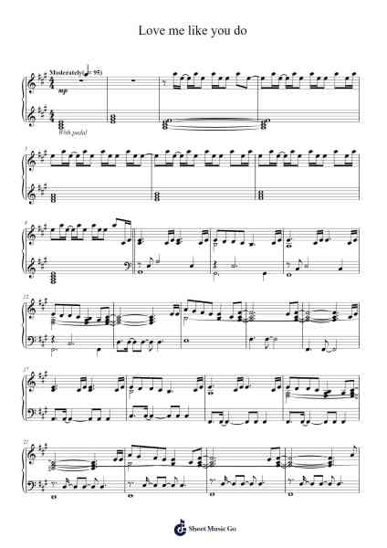 Love me like you do Sheet Music by Ellie Goulding-Arr.Nelrist Hornrias