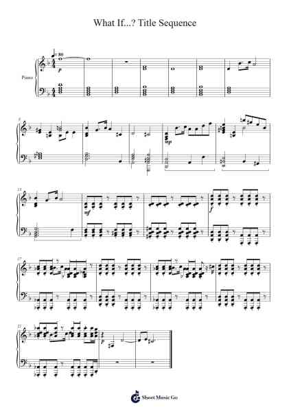 What If...? Title Sequence Sheet Music by Laura Karpman-Arr.Huttbins