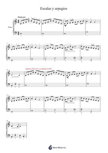 Escalas y arpegios Sheet Music by Aukuk-Arr.Pegholmes Anlett
