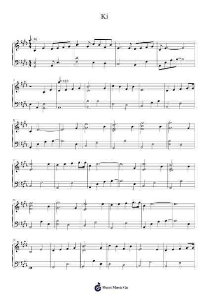 Ki Sheet Music by Hideyuki Hashimoto-Arr.Osham Noelchi