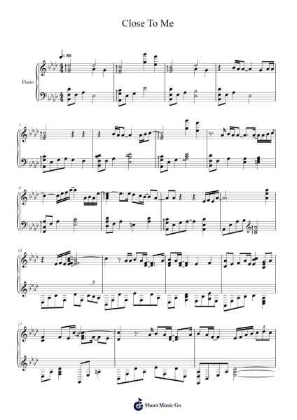 Close To Me Sheet Music by Punch (펀치)-Arr.Lamguy Nica