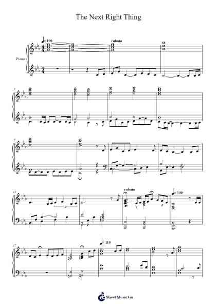 The Next Right Thing Piano Cover - Frozen 2 악보 Kristen Anderson Lopez/Bobby Lopez - 편곡 Grotecar Francesgus