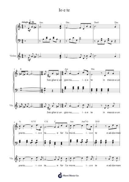 Io e te Sheet Music by Ennio Morricone-Arr.Walshses