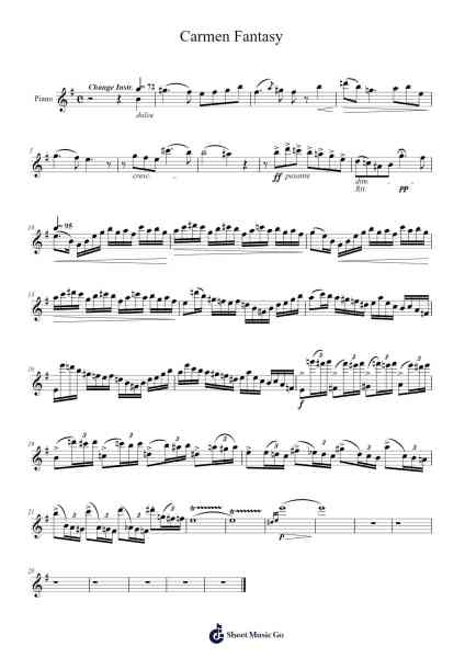 Carmen Fantasy Sheet Music by Francois Borne-Arr.Morsedric