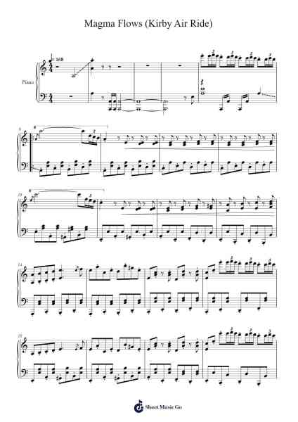 Magma Flows (Kirby Air Ride) Sheet Music by Pornest Odeah-Arr.Pearroe