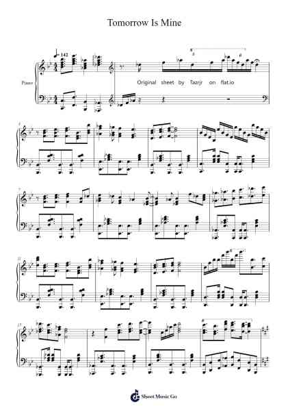 Tomorrow Is Mine Sheet Music by Hiroshi Yamaguchi-Arr.Keatsrid Burnsgo