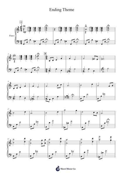 Ending Theme Sheet Music by Koji Kondo-Arr.Borgcon Keford