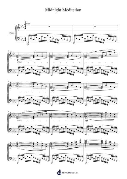 Midnight Meditation Sheet Music by Masao Aichi-Arr.Werfith