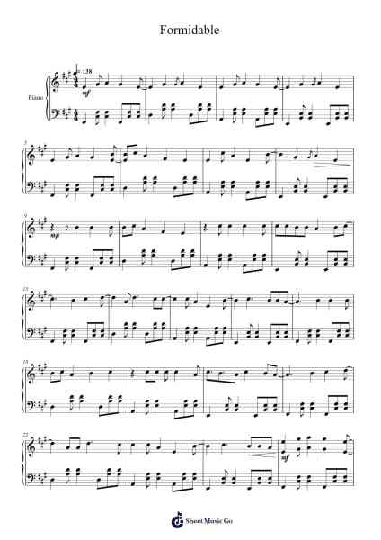 Formidable Sheet Music by Twenty One Pilots-Arr.Mccan