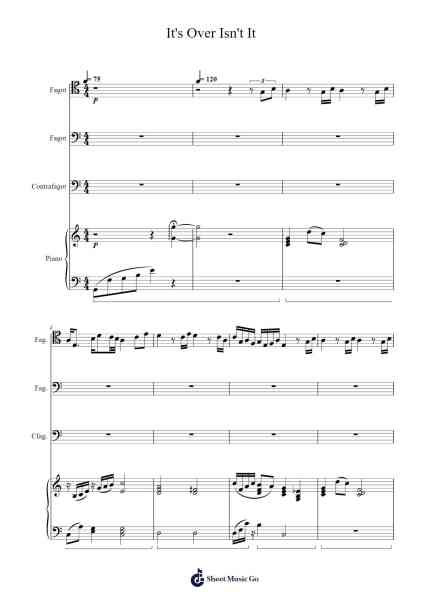 It's Over Isn't It Sheet Music by Aivi and Surasshu-Arr.Thodorece