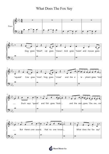 What Does The Fox Say Sheet Music by Ylvis-Arr.Hebart Timron