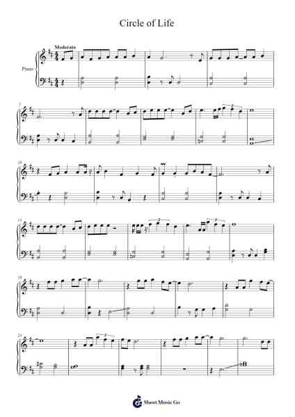 Circle of Life Sheet Music by -Arr.Kawar Rusfrank