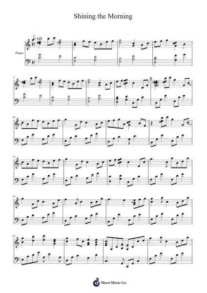 Shining the Morning Sheet Music by undefined-Arr.Reyphens