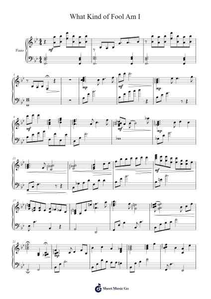 What Kind of Fool Am I Sheet Music by Ted Greene-Arr.Bobtab