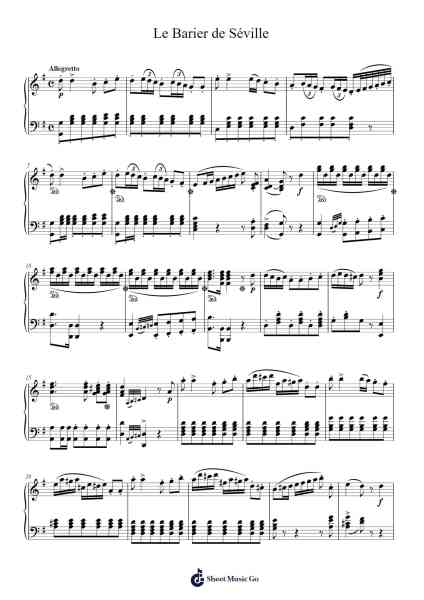Le Barier de Séville Sheet Music by Gioachino Rossini-Arr.Cookegil