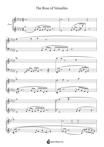 Final scene from The Rose of Versailles Sheet Music by 矢野显子-Arr.Raerace