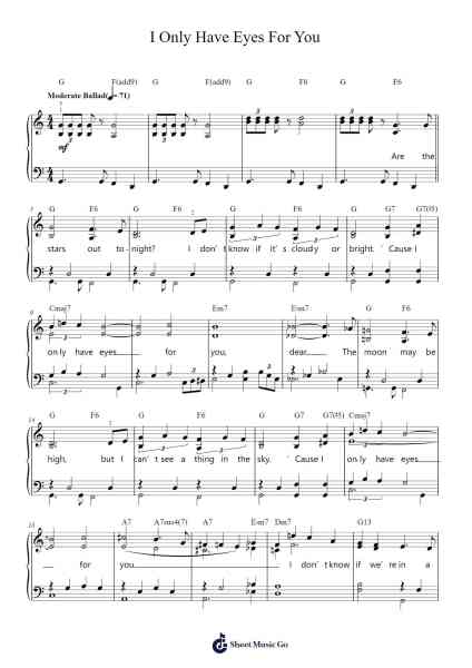 I Only Have Eyes For You Sheet Music by Harry Warren-Arr.Cofny