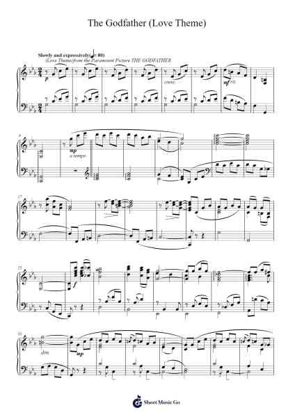 The Godfather (Love Theme) Sheet Music by Nino Rota-Arr.Losopp Webslin