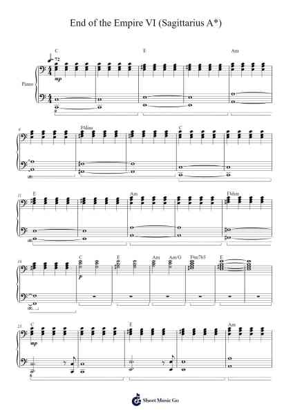 End of the Empire VI (Sagittarius A*) Sheet Music by Arcade Fire-Arr.Blythia
