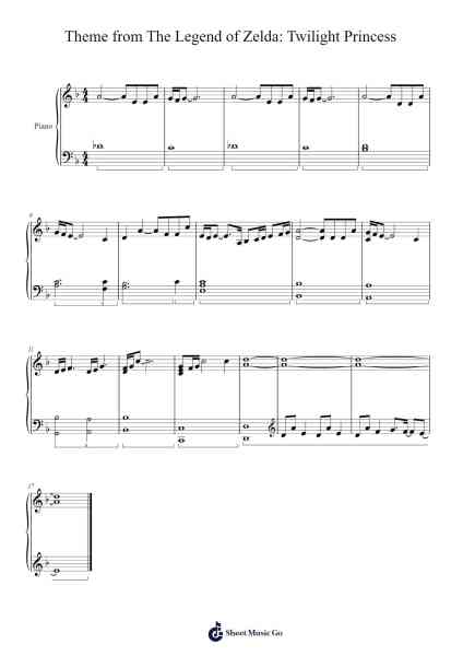 Title Theme from The Legend of Zelda: Twilight Princess Sheet Music by Koji Kondo-Arr.Chandys Jehan