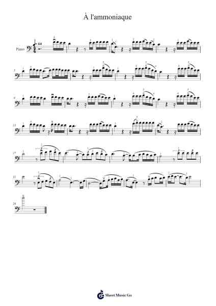 À l'ammoniaque Sheet Music by PNL-Arr.Louieby