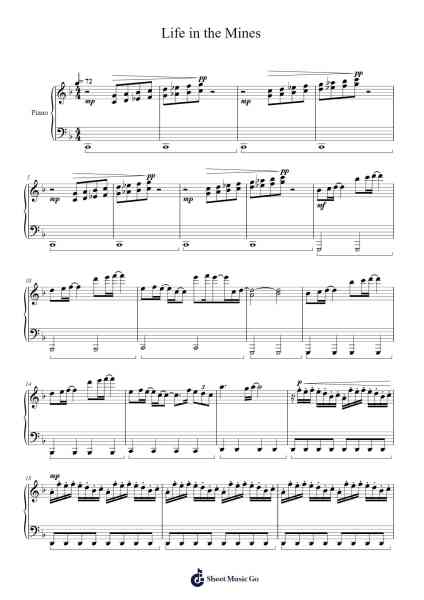 Life in the Mines (Donkey Kong Country) Sheet Music by David Wise-Arr.Yeaten